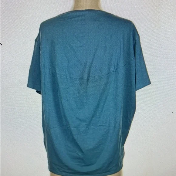 LULULEMON BACK IN ACTION SHORT SLEEVE SHIRT IN BLUE SZ 4 NWT - Picture 7 of 7
